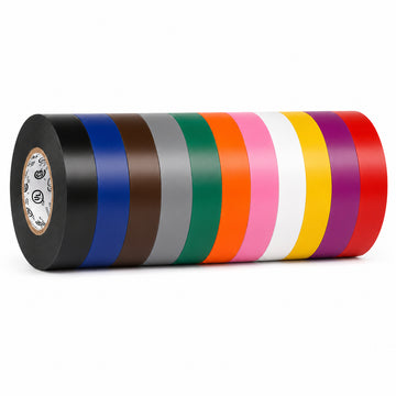 GGR Supplies EL-766AW Color General Purpose Electrical Tape 66' (L) UL/CSA listed core. Utility Vinyl Synthetic Rubber Electrical Tape. Full Cases (100 Rolls)