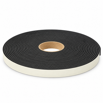 GGR Supplies SF-VFMD Black PVC Foam Weatherstripping Tape – Self-Adhesive Door & Window Seal